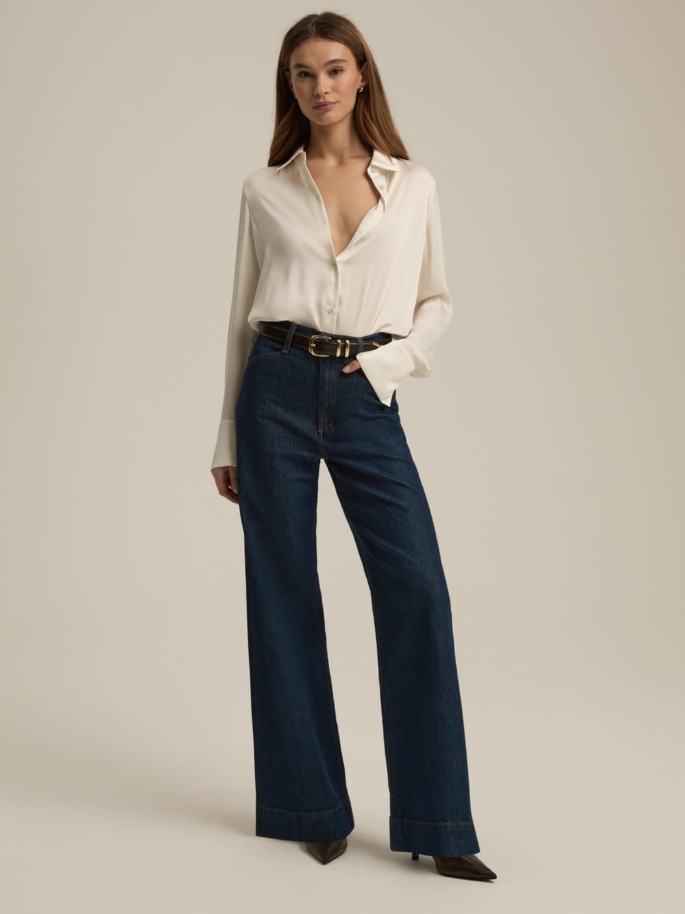 THE MISCHA FAVORITE DAUGHTER  SUPER HIGH RISE WIDE LEG JEANS SIZE 28
